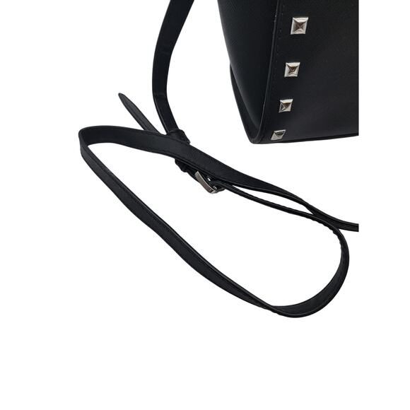 Michael Kors Black Saffiano Leather Selma Crossbody Purse - Picture 8 of 11